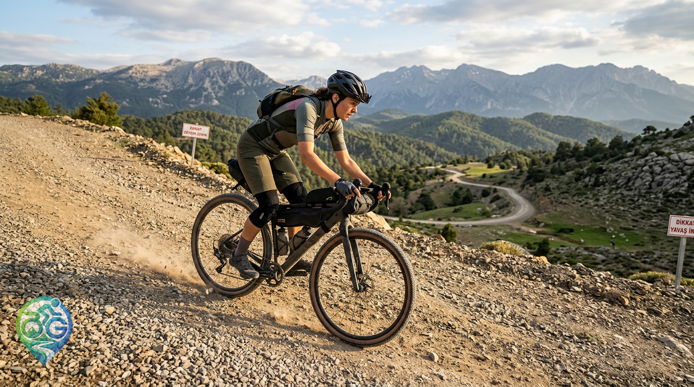 gravel bike descending loose terrain technique